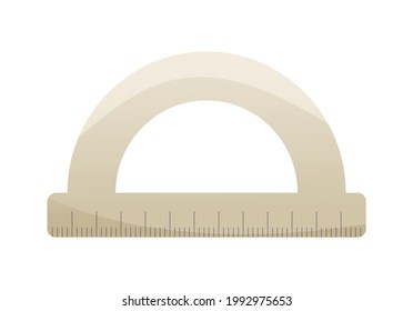 vector protractor ruler isolated on the white background