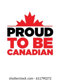 Vector Proud to be Canadian Emblem