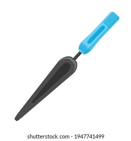 vector pruner with blue handle isolated on white. A tool for pruning branches and leaves. Garden tool element. Agricultural implement. Classic secateurs. Vector illustration