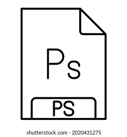 Vector PS Outline Icon Design
