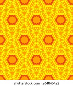 vector psychedelic abstract colorful yellow orange seamless pattern  