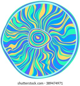 Vector psychedelic background with bright colors 