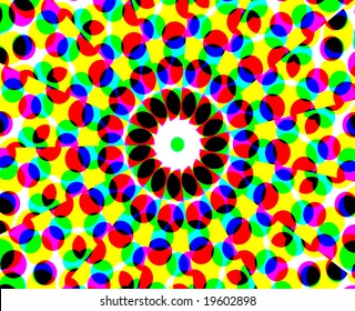 Vector Psychedelic Halftone Dots