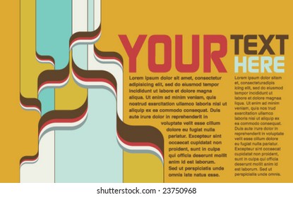 VECTOR Psychedelic retro background page layout for the insertion of text - use in web or print.