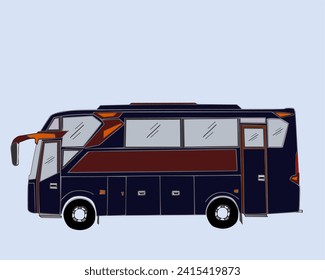 Vector public bus design. Modern bus vector design. Latest bus vector elements