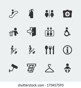 Vector public signs icons set