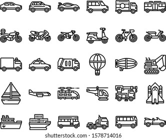 Vector Public Transport Icons. Taxi, Train, Tram, truck, vehicle and more transportation Icons