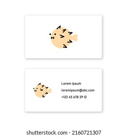 Vector puffer fish in bold line style