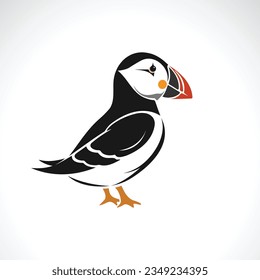Vector of a puffin bird design on white background. Wildlife Animals. Easy editable layered vector illustration.