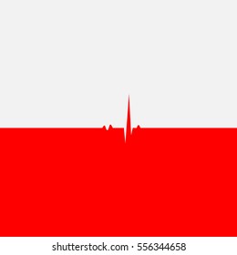 Vector pulse, background, Heart beat, cardiogram.