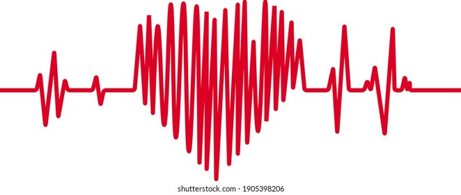 Vector of the pulse - Heart Pulses
