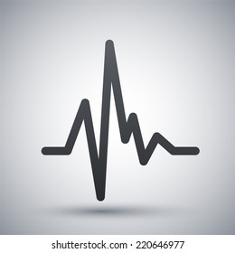 Vector pulse heart rate icon