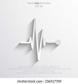 Vector pulse icon Heart beat, cardiogram. Eps 10.