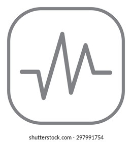 Vector pulse icon Heart beat, cardiogram. Eps 10.