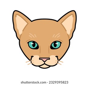 Vector Puma or Lioness Illustration With Outline