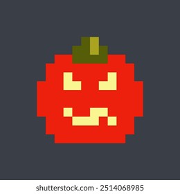 Vector pumpkin art, halloween holiday. Pixel art. Vector.
Vector illustration. Halloween