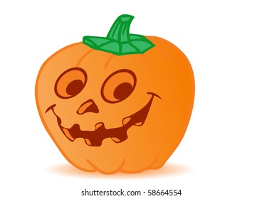 Vector pumpkin by a holiday halloween on a white background
