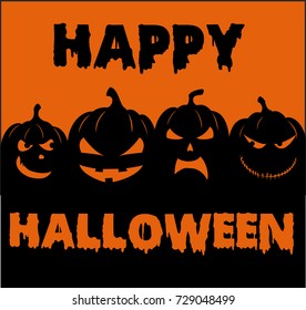 vector pumpkin card