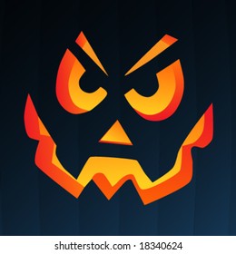 Vector pumpkin face