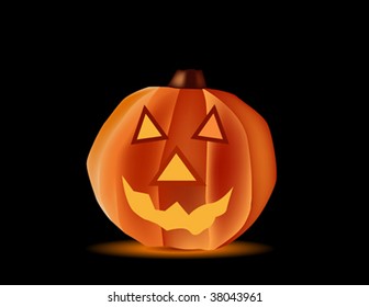 Vector pumpkin face.