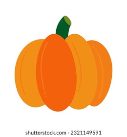 Vector pumpkin for fall, halloween and thanksgiving with transparent background