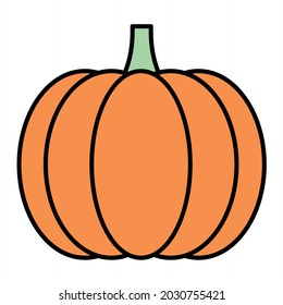 Vector Pumpkin Filled Outline Icon Design
