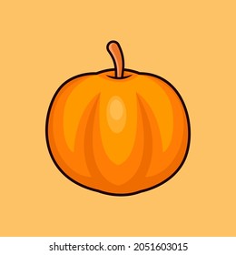 Vector pumpkin. Fresh pumpkin design isolated on a white background. Eps 10
