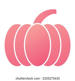 Vector Pumpkin Glyph Gradient Icon Design 
