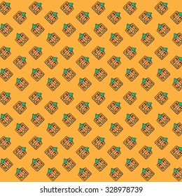 Vector pumpkin for halloween background.