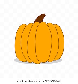 vector Pumpkin Isolated on White background