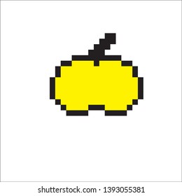 vector pumpkin pixel art color