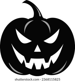 Vector pumpkin silhouette icon on a white background