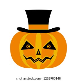 Halloween Gangster Vip Boss Pumpkin Hat 
