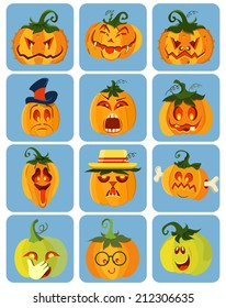 Vector Pumpkins for Halloween