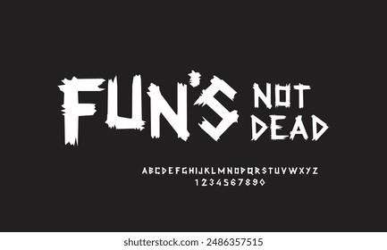  Vector punk style typography lettering and font in different versions set for grunge font flyers and posters design or ransom notes.