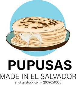 Vector Pupusas Typical Food Of El Salvador