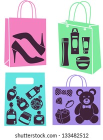 vector purchase bags set