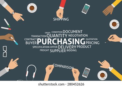 vector purchasing concept,template