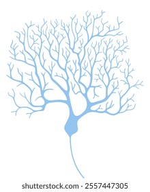 Vector Purkinje cells. Pear-shaped neurons.