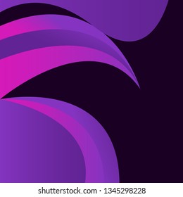 Vector purple abstract background. Wavy waves banner color line for web banner. Abstract purple wave, line