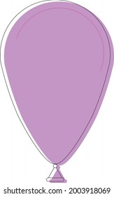 vector of purple balloon with thin line. International children's day. National children day