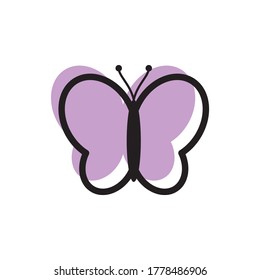 Purple butterfly svg