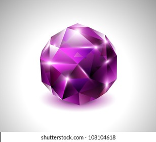 vector purple beautiful gemstone