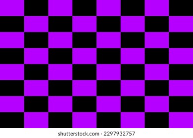 Vector de tablero de ajedrez morado y negro. Patrón sin fisuras para tela, moda, papel de envoltura, papel pintado, moda, escena, textil.