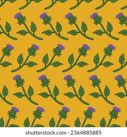 Vector purple blossom flowers repeat pattern background. perfect for scrapbooking, wall paper, sewing projects, sewing, wrapping paper, packaging, stationary, fabrics.