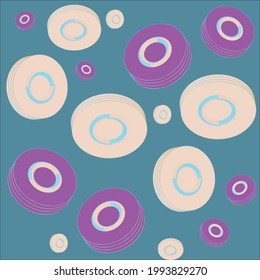 Vector  of  purple and blue   wheeles.  Geometric seamless pattern with shapes