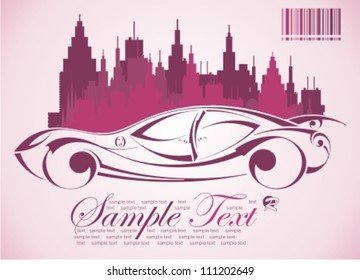 vector purple car