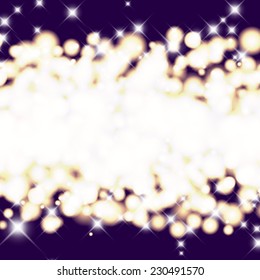 Vector purple Christmas lights background.