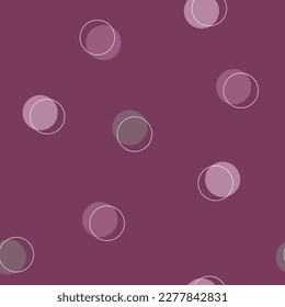 Vector purple circles with silhouettes repeating pattern background.  Perfect for fabric, scrapbooking, and wallpaper projects. Vector illustration