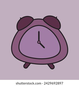 ilustración vectorial de icono de reloj púrpura